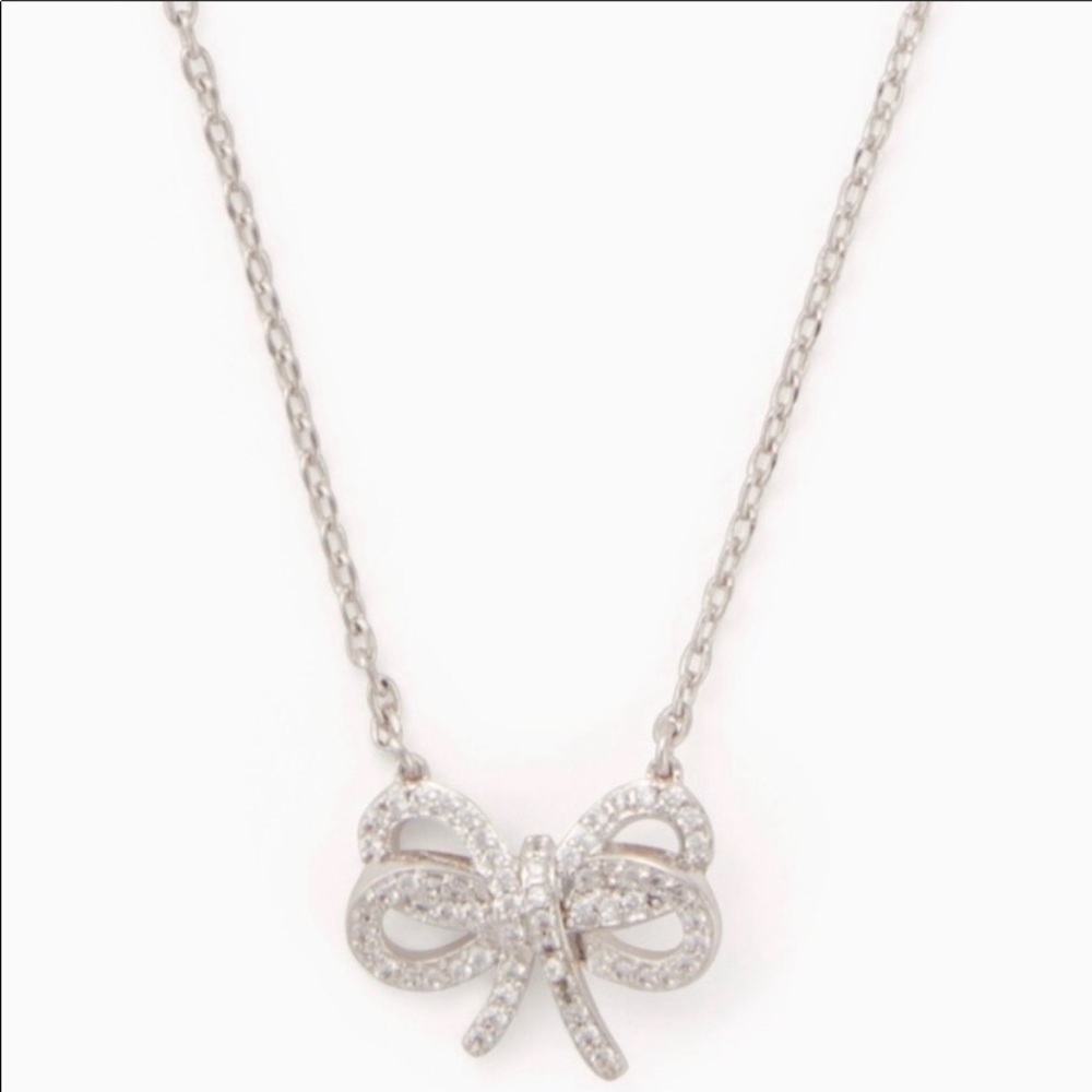 Kate Spade Pave Bow Necklace NWT